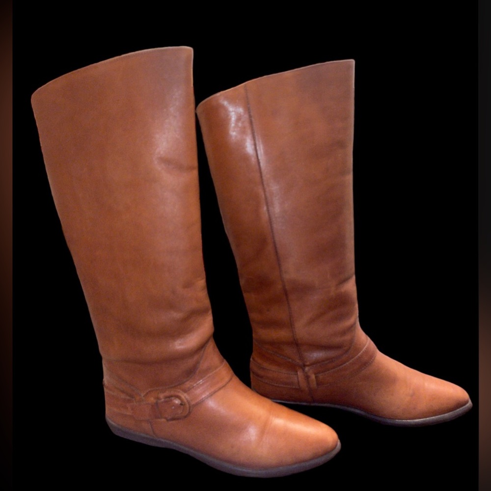 Vintage, White Mountain, Brown Leather Cognac Boots, Size 7 1/2M